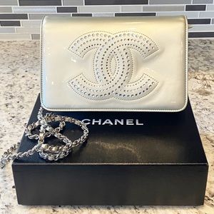Chanel Strass Pattent Wallet On Chain